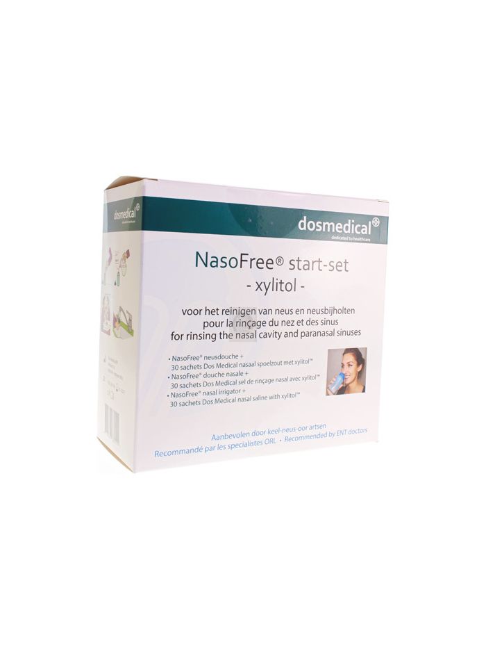 NasoFree starter set with nasal rinse salt xylitol 